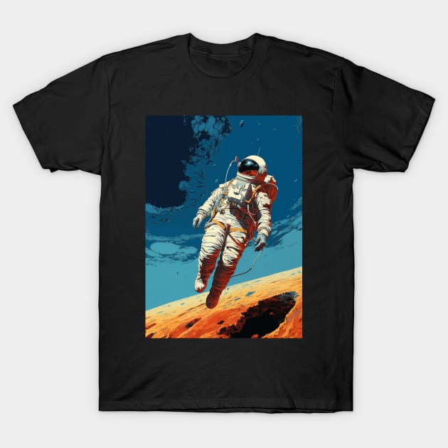 Spaceman Floating T-Shirt by chlorophyl